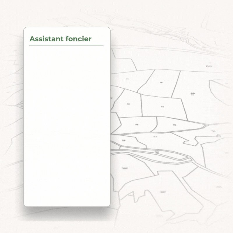 Assistant Foncier — recherche de parcelles sur un secteur d'étude